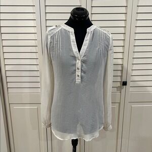 Charlotte Russe Sheer White Blouse Size Small